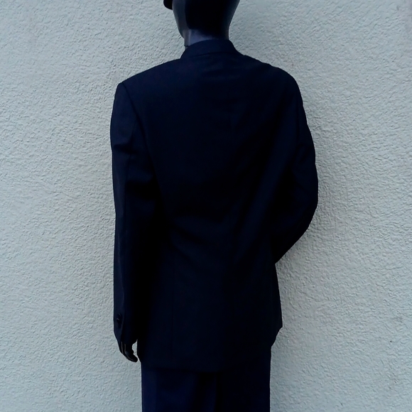 (TUX) DANIEL GRAY BLACK NOTCH LAPEL TUXEDO JACKET - Picture 17 of 17